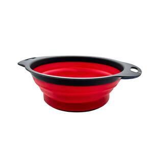 Escorredor Multiuso Alimentos Dobrável Vermelho - Kit 11 Unidades