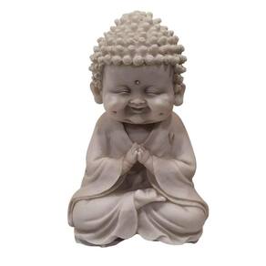Estátua De Baby Buda De Pó De Mármore Mudra Oração 15Cm