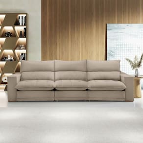Sofá 5 Lugares Martinho Retrátil Boucle Bege  - Celflex