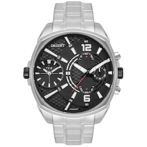 Relógio orient xl masculino cronógrafo mbsst004 prata