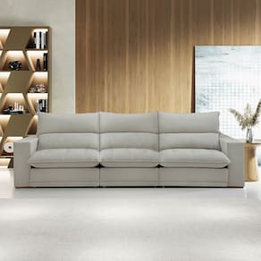 Sofá 4 Lugares Martinho Retrátil Boucle Gelo - Celflex