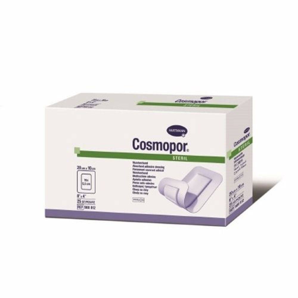Curativo adesivo Cosmopor 4 x 8 polegadas retângulo não tecido branco estéril 1 cada por Hartmann Usa Inc (pacote com 6)