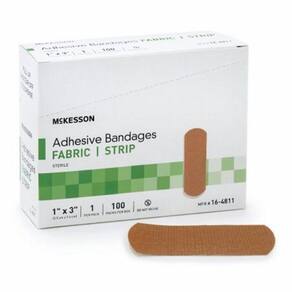 Fita adesiva de 1 x 3 polegadas, bronzeado, 100 unidades da McKesson (pacote com 6)