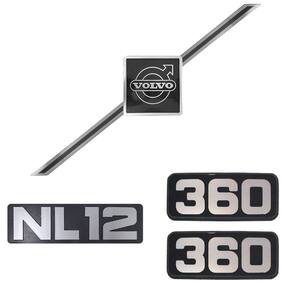 Kit Emblema Frontal Caminhão Volvo Nl12 360 (4Pç)