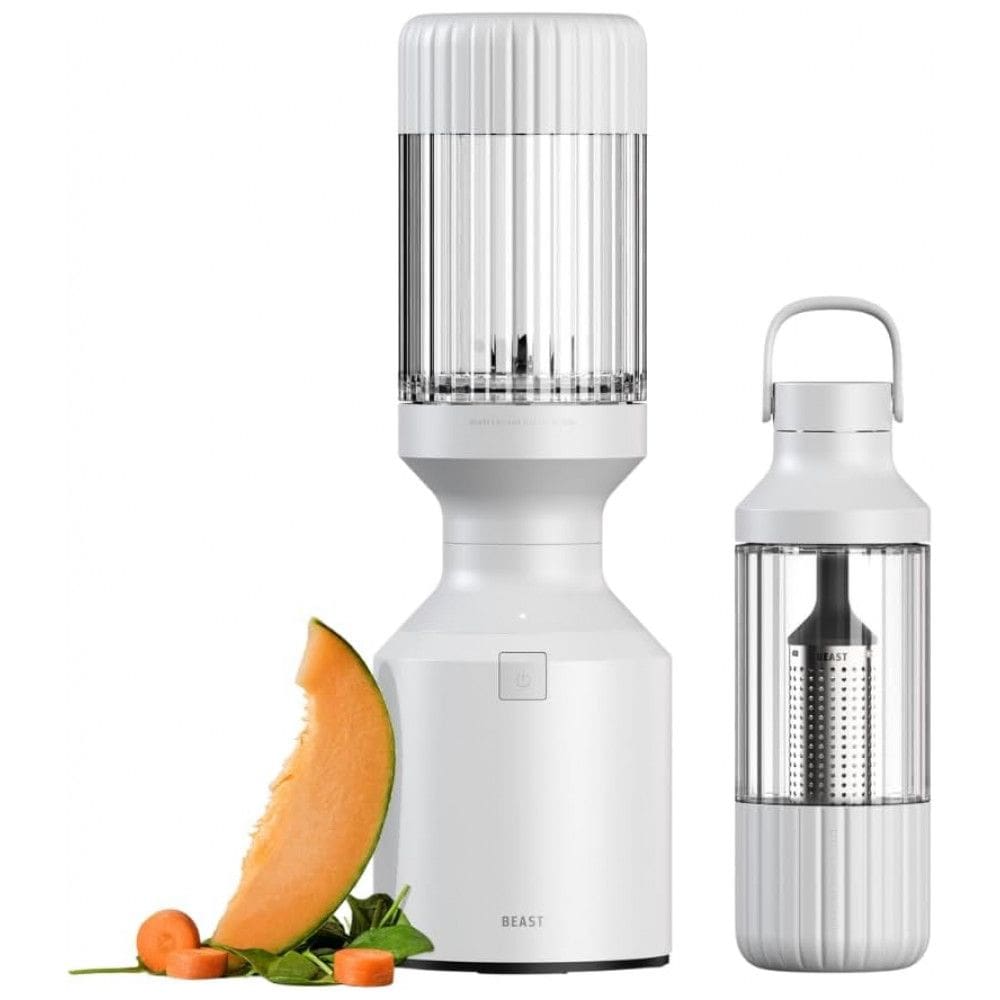 Mini Liquidificador Portátil 1L em Aço Inoxidável, 1000W, 110v, BEAST, Branco