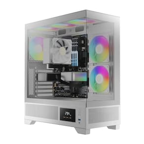 Gabinete Gamer Gamdias Atlas M1 Branco - Lateral e Frontal em Vidro - 3 Coolers ARGB Inclusos