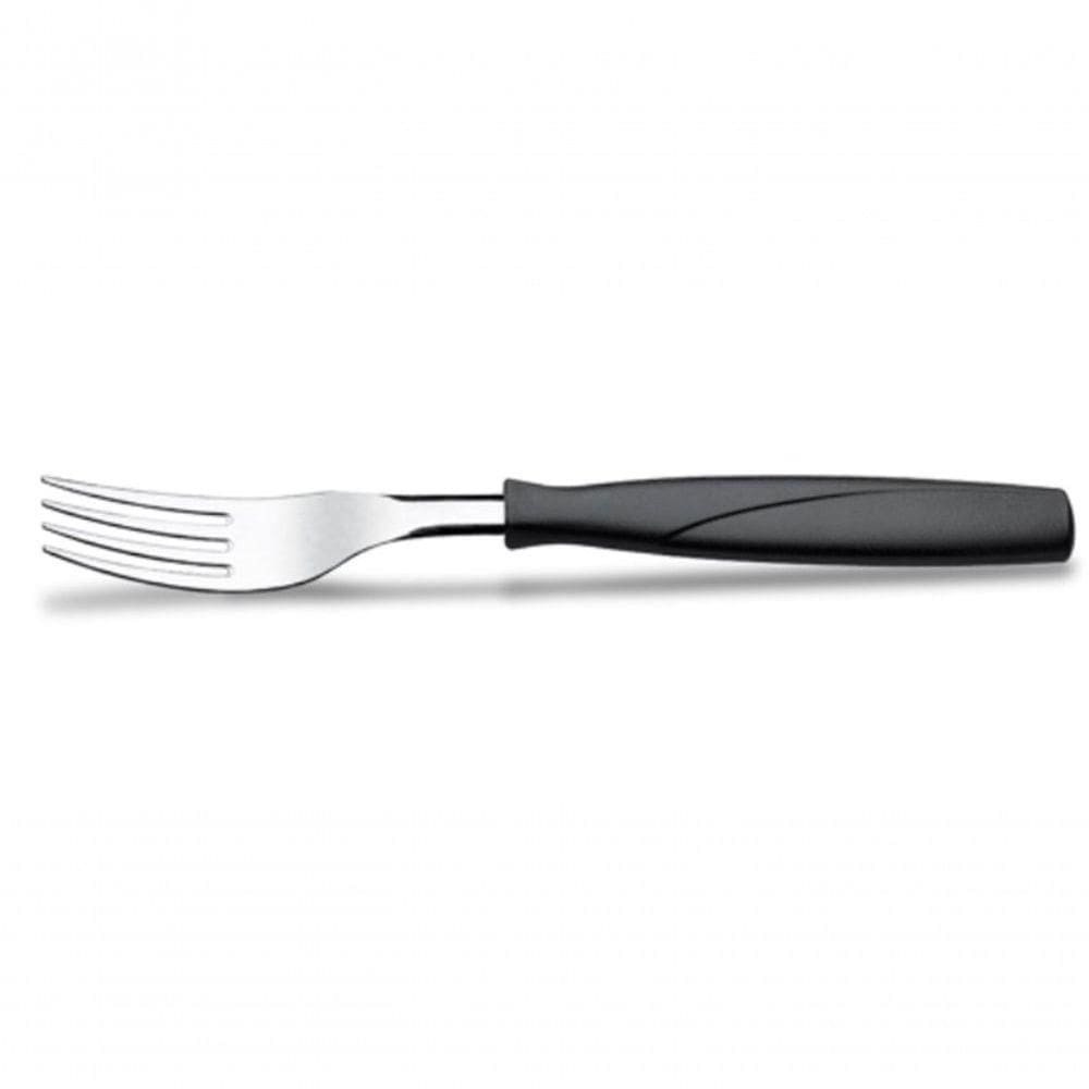 Garfo De Mesa Aço Inox Cabo Preto Brinox