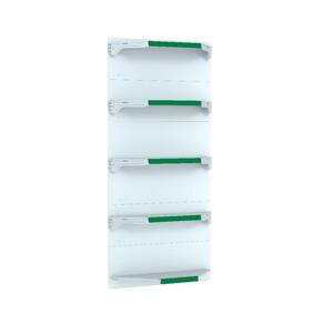 Kit 5 Bandejas Para Gondola Canto 170 Fit 40/60 Branco Pe Ve