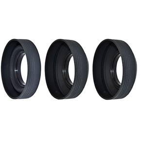 Para-sol 37mm silicone 3 em 1 universal para lentes