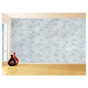 Papel De Parede Concreto Linhas Azul KKT294 1,75X2,0M