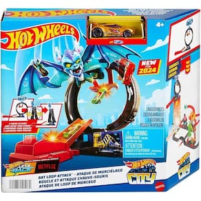 Hot Wheels Pista Ataque Do Morcego City Loopi - Mattel Htn78