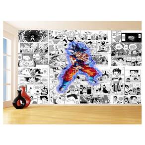Papel De Parede Dragon Ball Goku Página Manga 3,5M Dbz632
