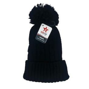 Kit 10 toucas de inverno pompom preta gorro lã tricot frio