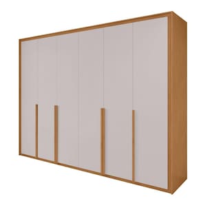 Guarda Roupa 6 Portas Easy Space Amendoa Clean/Off White