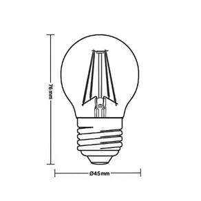 Lâmpada LED Filamento Defletora 3W Globo G45 Taschibra Luz 2200K 2200K