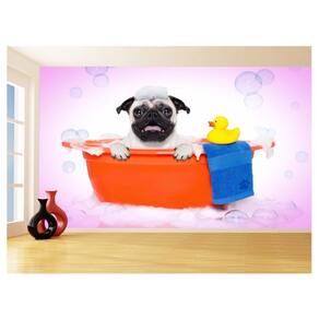 Papel De Parede Animal Cão Petshop Banho Tosa 3,5M Anm398