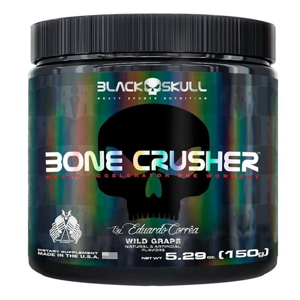 Pré Treino Bone Crusher 150G Black Skull Uva Selvagem