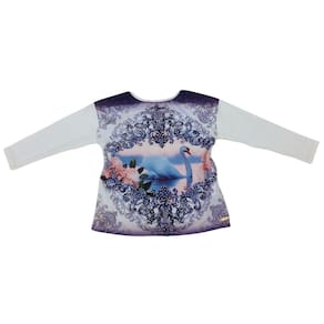 Blusa manga longa com Brilho infantil Petit Cherie Cisne