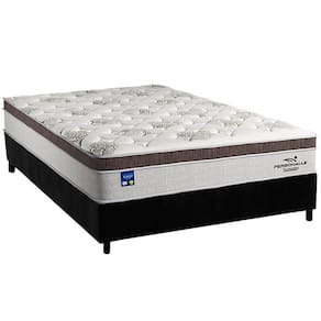 Cama Box Casal: Colchão Molas MasterPocket Ensacadas Plumatex Personalle + Base CRC Suede Black(138x188)
