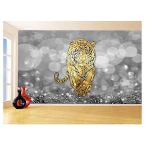 Papel De Parede 3D Animais Pop Art Tigre Felino 3,5M Pxa153