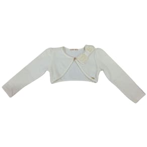 Bolero infantil fem Petit Cherie Off com Perolas