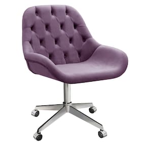 Poltrona Giratória com Rodízio Cadeira Decorativa Sala, Escritório, Recepção Lua Roxo