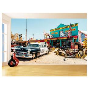 Papel De Parede 3D Cidade Antiga Vintage Retrô 3,5M Cda87