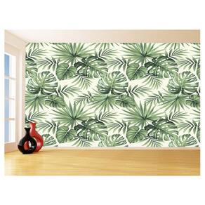 Papel De Parede 3D Textura Folhas Tropicais Mata 3,5M Txt62