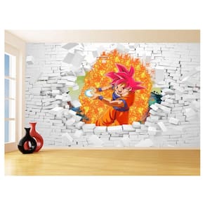Papel De Parede 3D Dragon Ball Goku Vegeta Anime 3,5M Dbz60