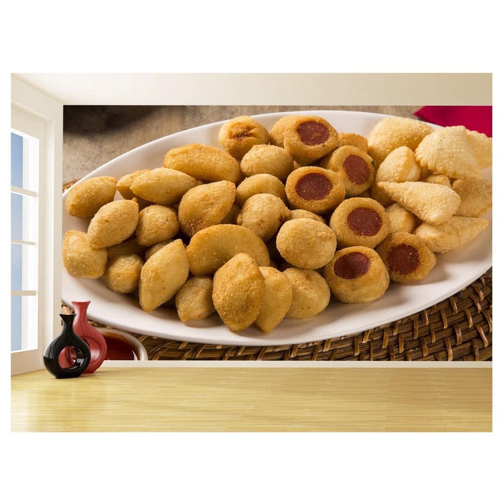 Papel De Parede Alimentos Salgados Coxinha Bar 3,5M Al501