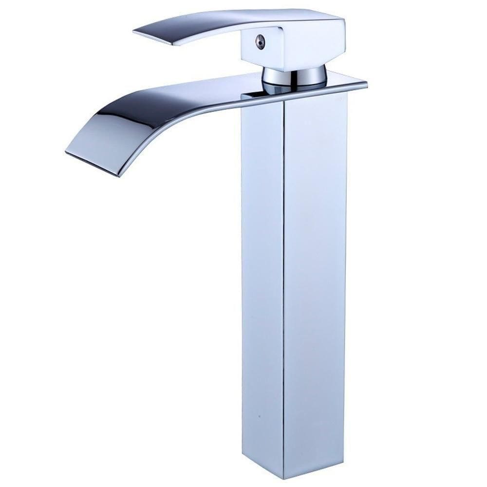 Torneira Cascata Alta Com Misturador Monocomando Cromada De Bancada Belcca Tca01c-bl