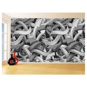 Papel De Parede 3D Arte Graffiti Mural Setas Cor 3,5M Tra96