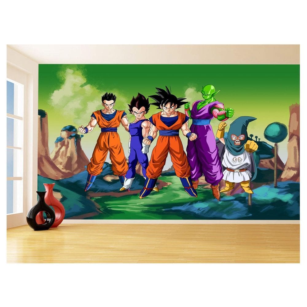 Papel De Parede Dragon Ball Goku Vegeta Anime 3,5M Dbz261