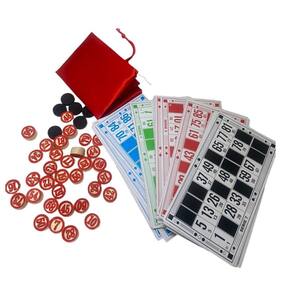 Jogo De Bingo Com Cartelas Pedras Em Madeira Brinquedo