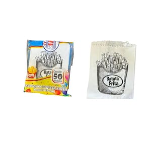 Saquinho Papel Branco Batata Frita Pequeno 8X10Cm- 200Un