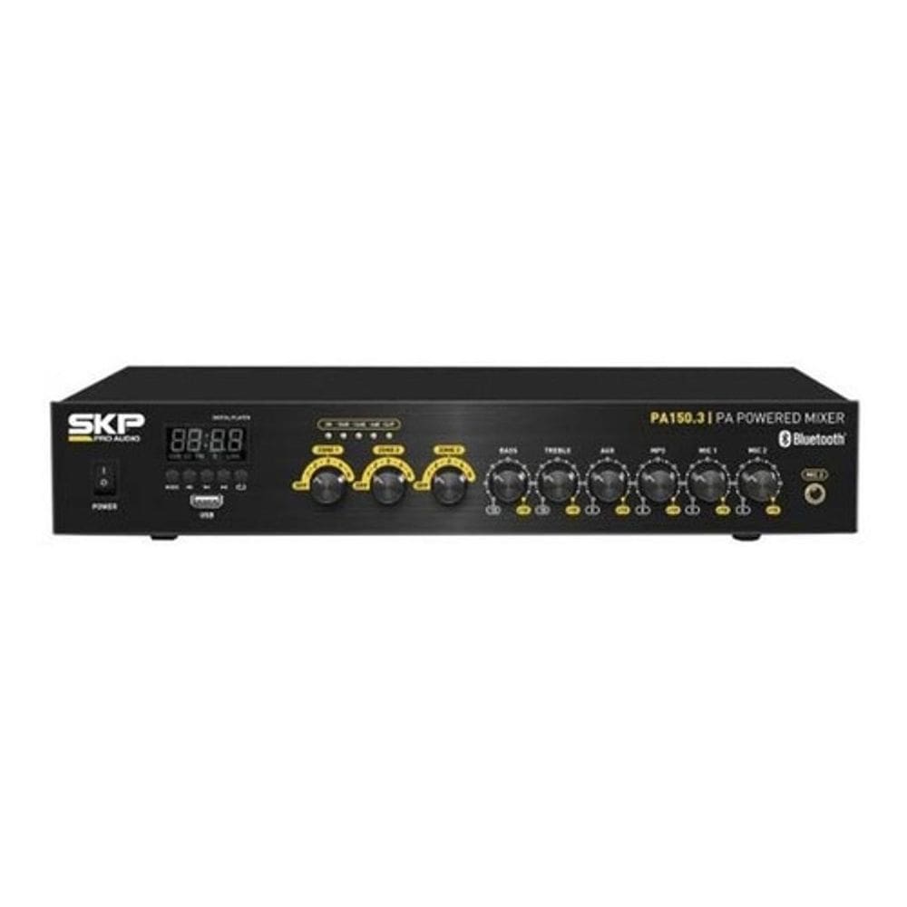 Amplificador Potencia 4 Canais 150W 3 Zonas Bluetooth
