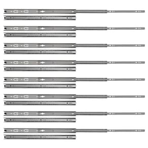 Kit 16 corrediças telescópicas 45cm 25kg para gaveta 8 pares