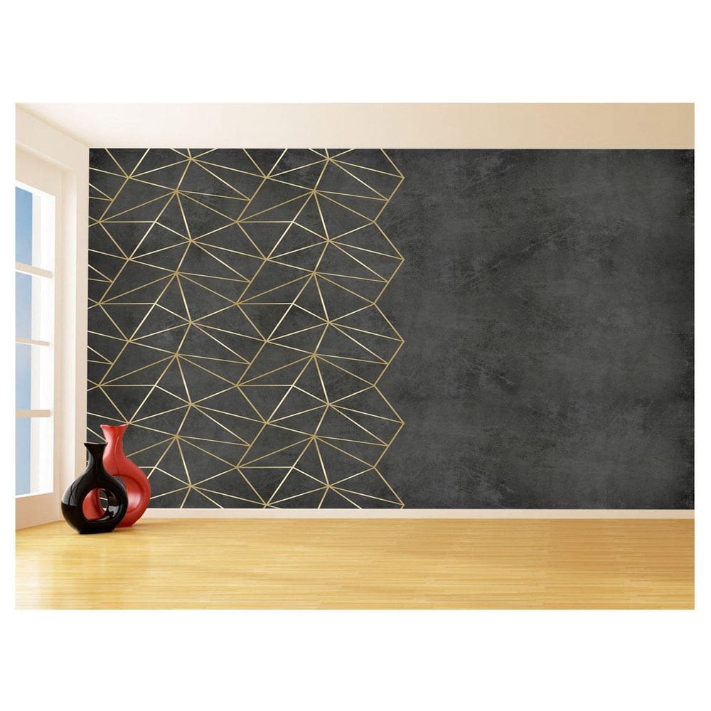 Papel De Parede 3D Concreto Queimado Risco Bege 3,5M Kkt82