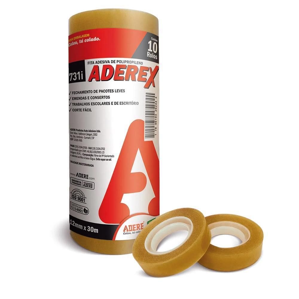 Fita Adesiva 12X30 Pacote Com 10 Unidades Polisil Adere