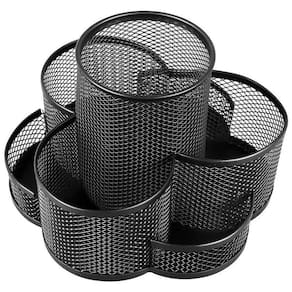Organizadora De Canetas Aramado Preto Design - Flor