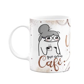 Caneca Flork Avós - Vovó que ama café - branca 325ml
