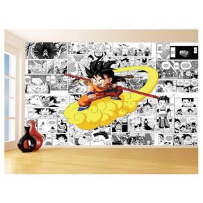 Papel De Parede Dragon Ball Goku Página Manga 3,5M Dbz641