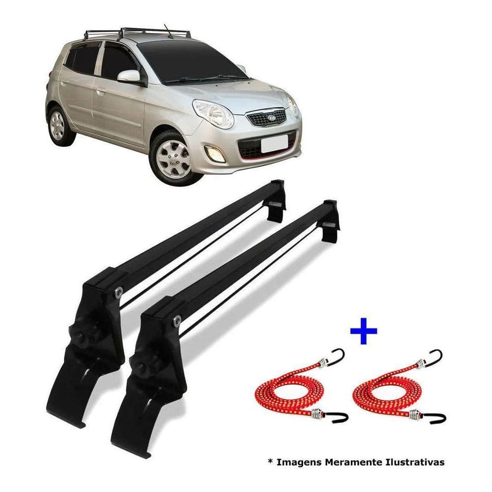 Rack De Teto Bagageiro + 2 Elasticos Picanto Ano 06/17