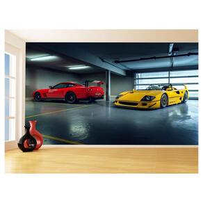 Papel De Parede 3D Carro Antigo Ferrari Classica 3,5M Cxr62