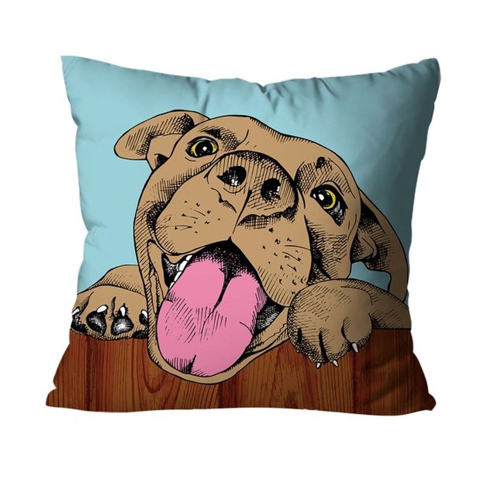 Capa para Almofada Mdecore Pit Bull Azul