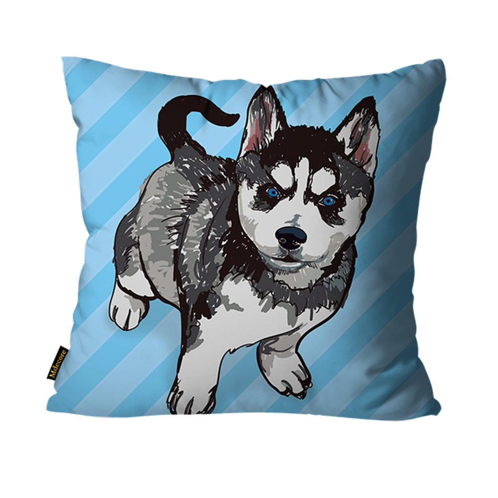 Capa para Almofada Mdecore Husky Siberiano