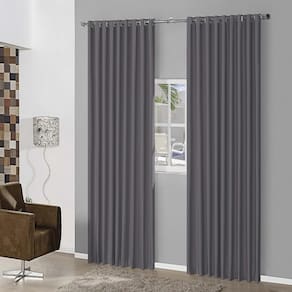 Cortina Blackout Em Tecido 4,00X2,80 Corta Luz Cinza