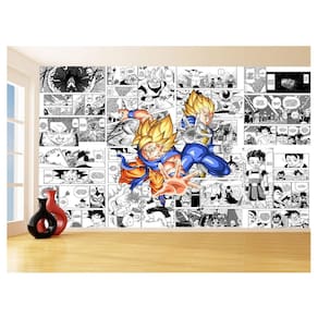 Papel De Parede Dragon Ball Goku Vegeta Anime 3,5M Dbz244