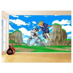 Papel De Parede Dragon Ball Goku Vegeta Anime 3,5M Dbz510