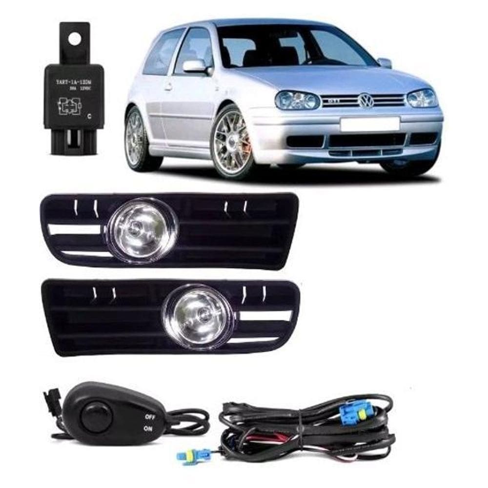 Kit Farol Milha Neblina Golf 99 00 01 02 03 04 05 06 Sapão